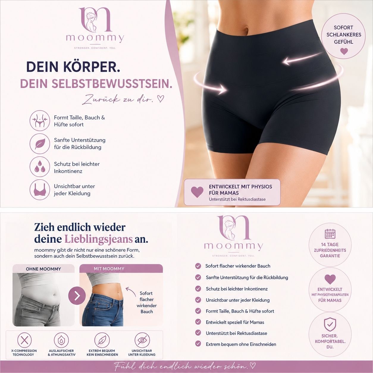 MOOMMY ☁️ Formt Taille, Bauch & Hüfte sofort
