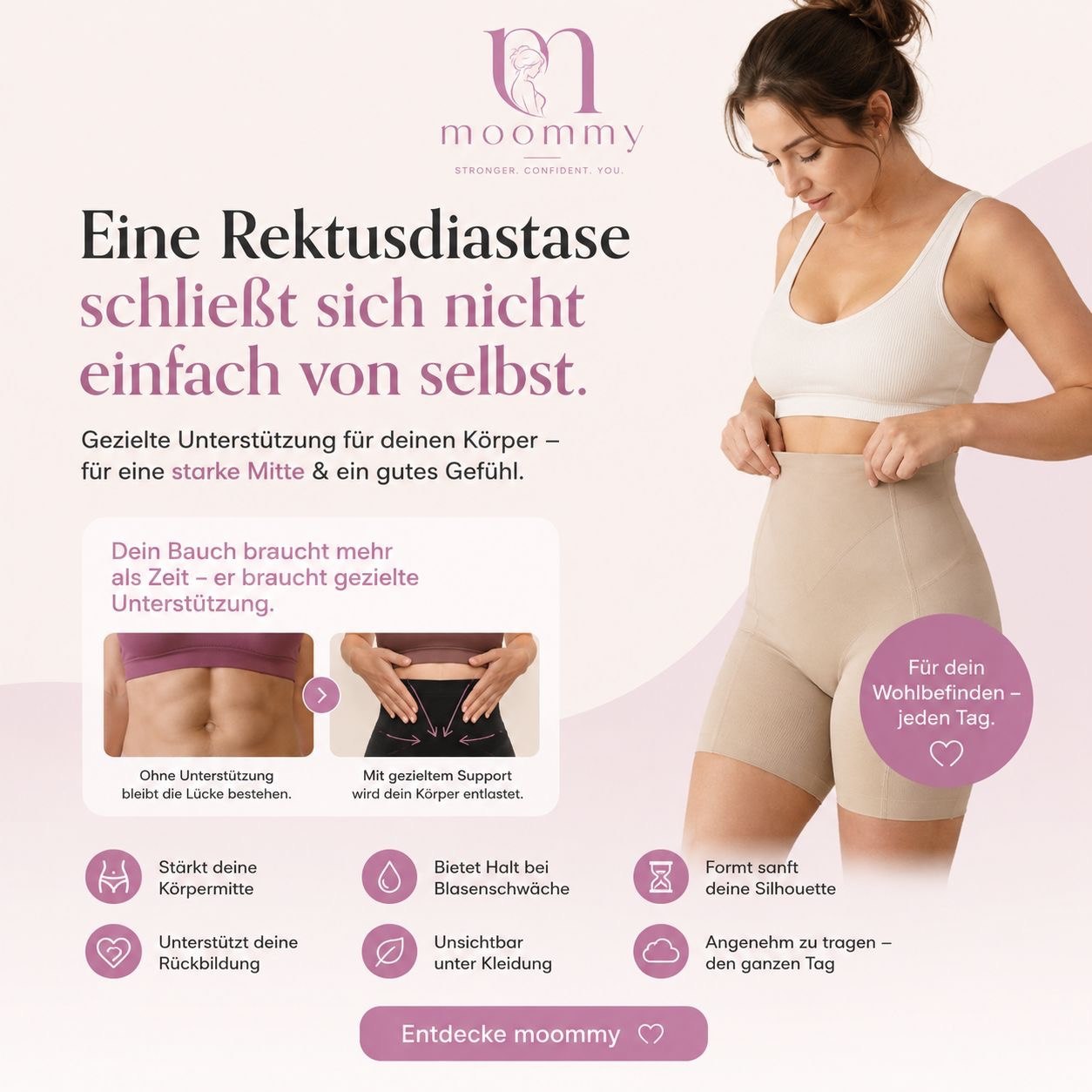 MOOMMY ☁️ Formt Taille, Bauch & Hüfte sofort